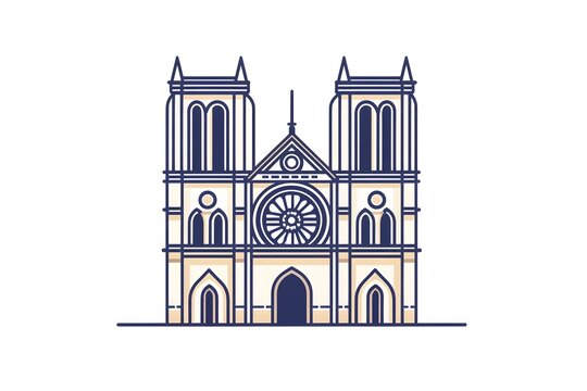 Gothic cathedral in Paris France