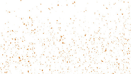 Doted and confetti golden glitter on transparent background. Shiny glittering dust. Gold glitter sparkle confetti that floats down falling. Vector illustration.