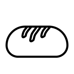 Bread Loaf Vector Line Icon Design