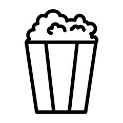 Popcorn Vector Line Icon Design