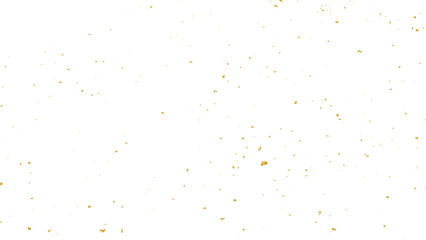 Abstract luxury golden confetti glitter and dust falling down on transparent background. Shiny glittering dust background. Vector illustration