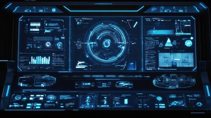 AI-Powered Holographic Interface Scanning Futuristic