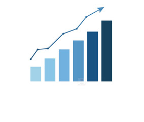 business graph with arrow