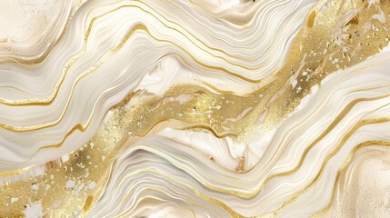 Abstract liquid gold wave pattern.