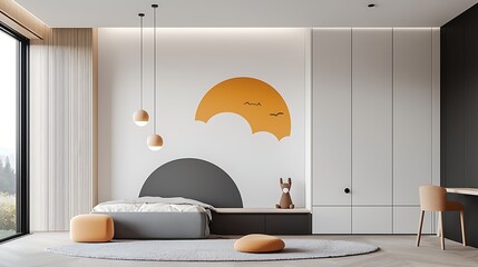Child's room design for modern decor.