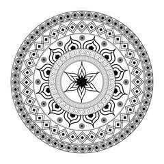 Mandala Coloring Design for Adults