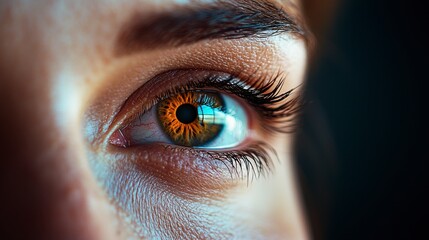 In the depths of a doctor's gaze, a digital radiology scan flickers, hinting at the intricate dance between artificial intelligence and human intuition A symbolic representation of modern medicine