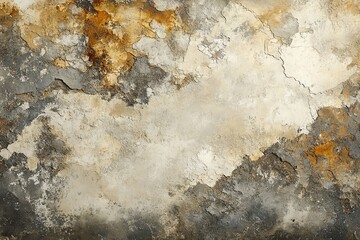 Weathered painted concrete wall showing peeling paint textures and cracks