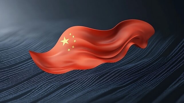 China Flag for Digital Wave, Global Tech.