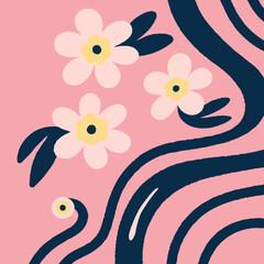 Floral Abstract Pastel Background