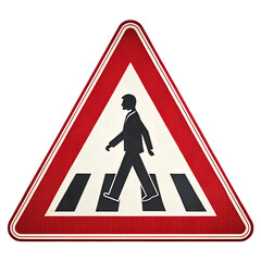 Crosswalk Sign: Vintage Texture