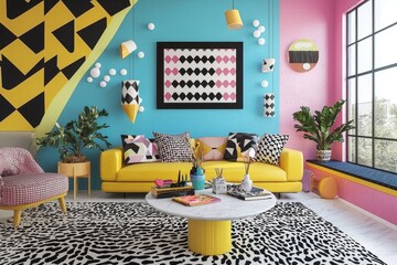 Embracing Vibrant Interior Trends in Memphis Style Decor