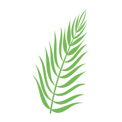 Tropical fern leaf vector – minimal botanical design for eco-friendly nature prints, textiles, and digital art