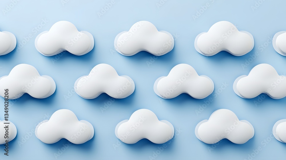 Poster interconnected cloud data network in a modern high tech aesthetic