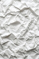Obraz premium Close-up of crumpled white paper, textured background. Abstract image.