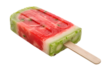 Watermelon popsicle isolated on transparent background
