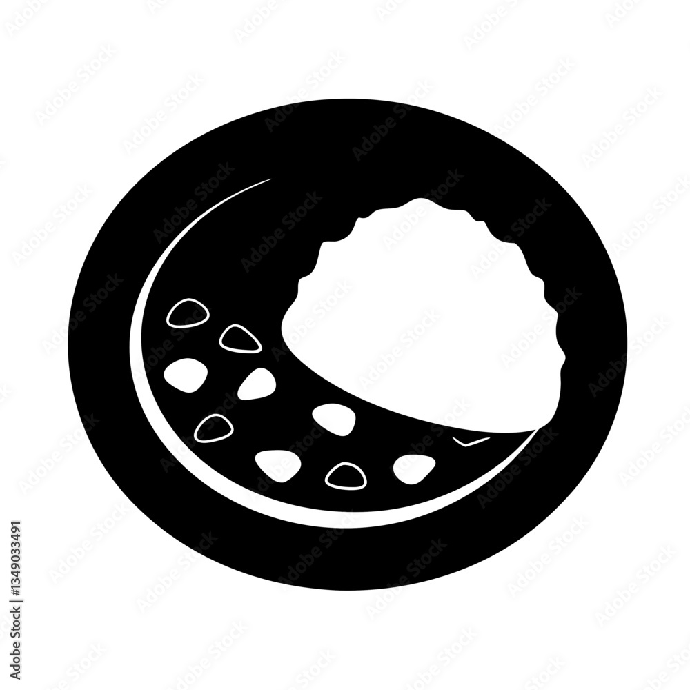 Poster abstract vector background and pizza illustration with cloud elements