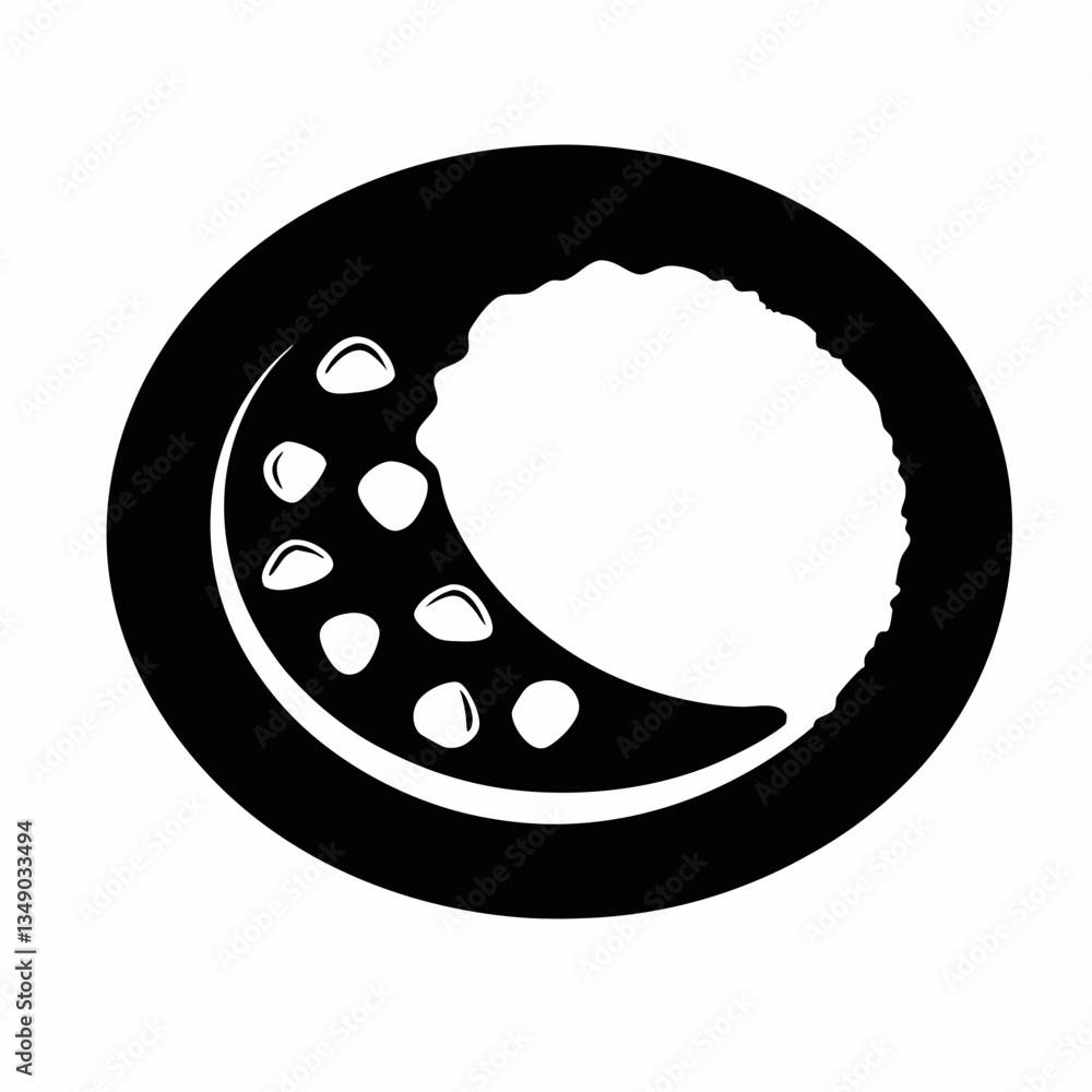 Poster abstract vector background and pizza illustration with cloud elements