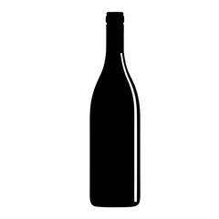 A vector illustration of a wine bottle isolated on a white background