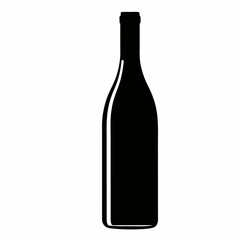 A vector illustration of a wine bottle isolated on a white background