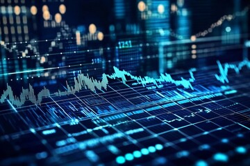 Obraz premium Visual analysis showcasing financial data through charts and graphs.