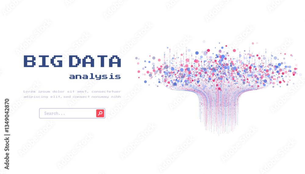 Poster technology background. big data visualization concept. abstract technology circuit board circle