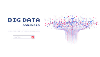 Technology background. Big data visualization concept. Abstract technology circuit board circle