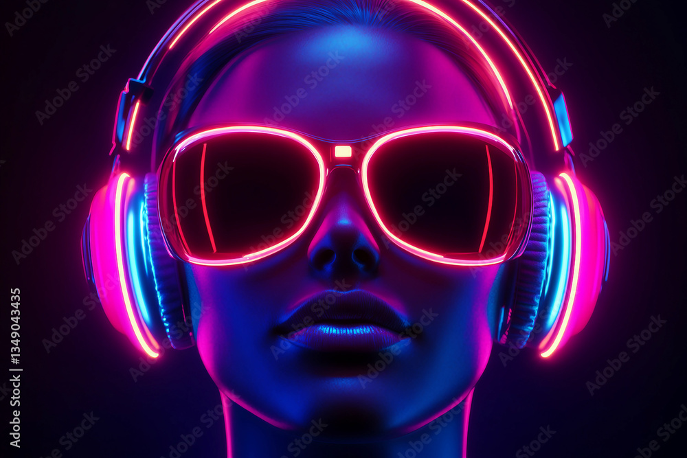 Poster a computer created a image with colorful 3d design generative ai