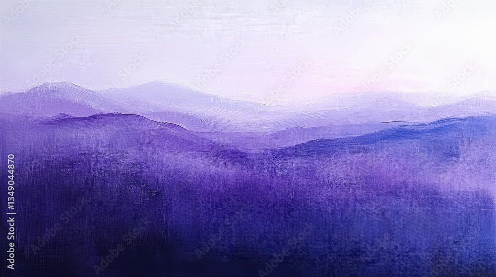 Poster minimalist abstract violet composition, with subtle striped highlights and layered depth effects on 