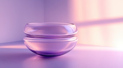 Minimalist abstract violet composition, with subtle striped highlights and layered depth effects on a bright gradient.