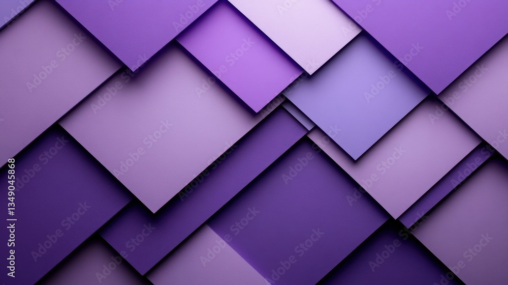 Poster deep violet and soft lavender geometric layers, overlapping in a striped diagonal pattern for an ele