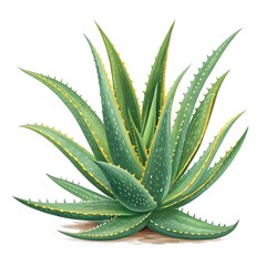 Aloe Vera isolated on a transparent background.