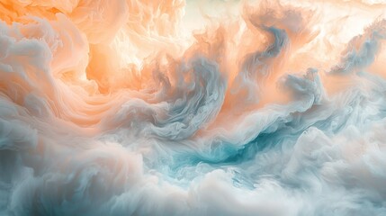 Fototapeta premium Colorful Abstract Swirls of Creamy Clouds and Dreamy Skies
