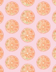 水彩画風のオレンジのパターンの背景