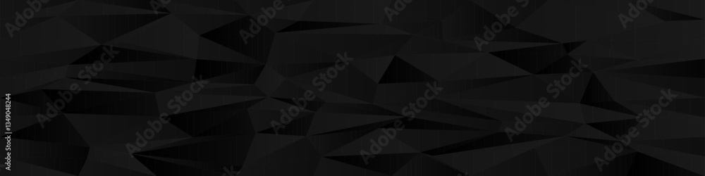 Poster abstract geometric chaos background with black triangles and polygonal pattern for modern design con