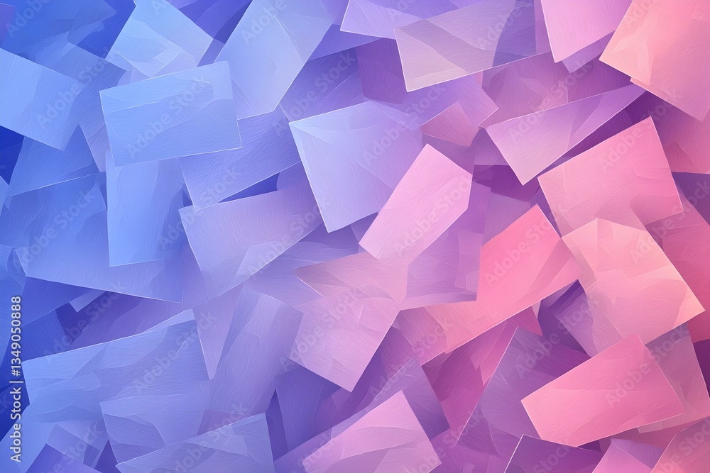 Aufkleber abstract background with pastel pink and blue rectangular shapes overlapping, creating a textured an