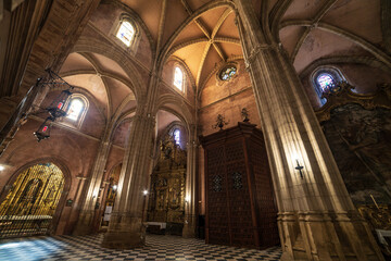 Cathedral and City Center of historical town of Carmona in Andalusia, Spain