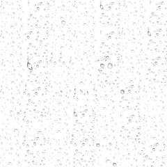 transparent raindrops on a transparent background, close-up, png, isolated,square