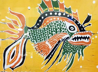 Detail from an antique Chinese painting.