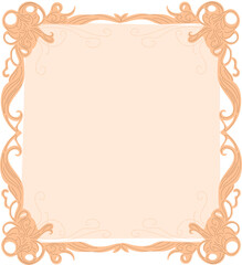  Elegant vintage frame with intricate details, perfect for invitations, certificates, and decorative designs. Ideal for classic, antique, and retro-themed projects.