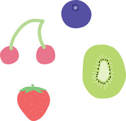 illustration of a hand-painted fruit 과일 손그림 일러스트