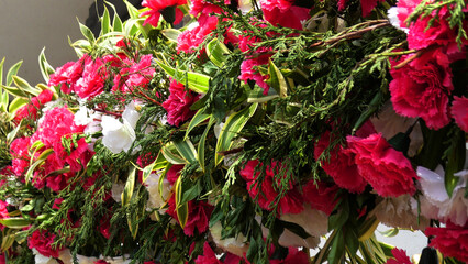 Colorful flower bouquet festival decoration