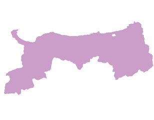 鳥取県　地図　紫　イラスト