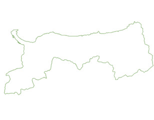 鳥取県　地図　白　イラスト