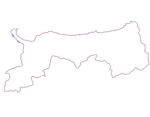 鳥取県　地図　白　イラスト