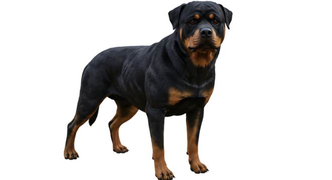 Standing Dog Portrait on White Background An Animal Companion Breed - Powered by Adobe