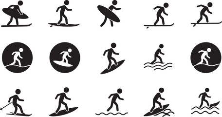 surfing icon or logo isolated sign symbol vector illustration - Collection of high quality black style vector icons
