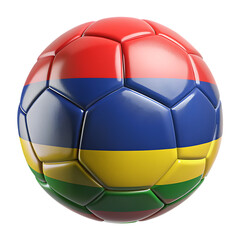 Fototapeta premium Mauritius Flag Soccer Ball
