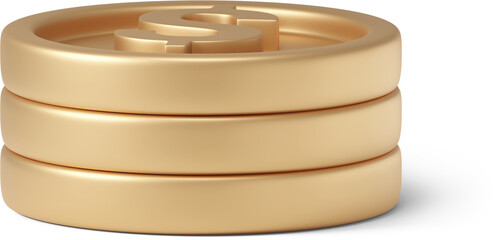 Pile of three dollar coins