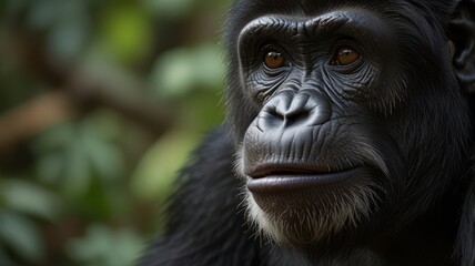 Fototapeta premium Close-up portrait of a chimpanzee